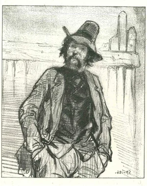 After Paul Gavarni, Gallant, Original Lithograph, 1881