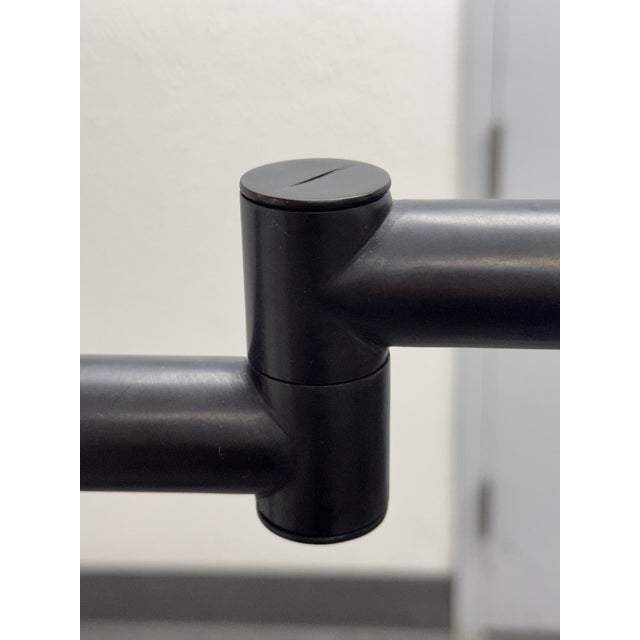 Black Library Style Swing-Arm Floor Lamp For Sale - Image 8 of 12