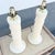 Postmodern Postmodern Twisted Cream Textured Plaster Table Lamps - A Pair For Sale - Image 3 of 6