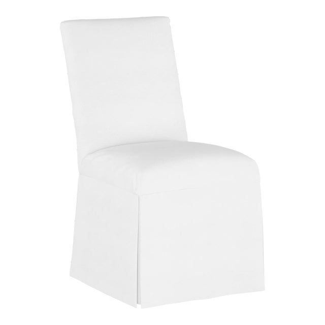Rachel Ashwell x Cloth & Co Slipcover Dining Chair in White Twill For Sale