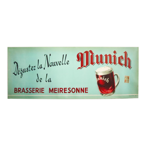 1950s Belgian Alcohol Poster, Munich