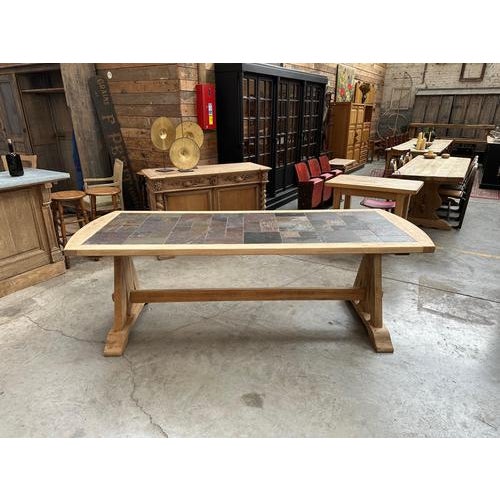 1960s Oak and Slate Table, 1960s For Sale - Image 5 of 15