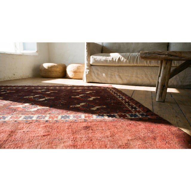 1871s Red Wine Geometric Antique Turkmen Tekke Chuval Rug 2'6" X 3'9" Handknotted Wool Carpet For Sale - Image 11 of 13
