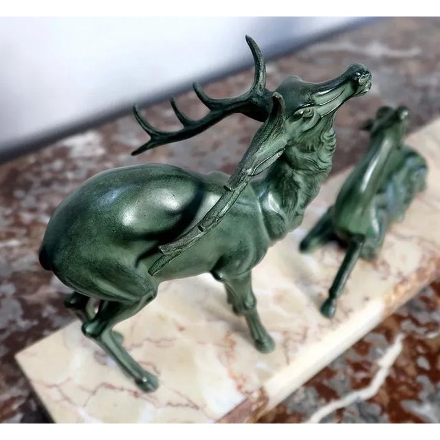 Metal Art Deco Stag & Deer, 20th-Century For Sale - Image 7 of 18