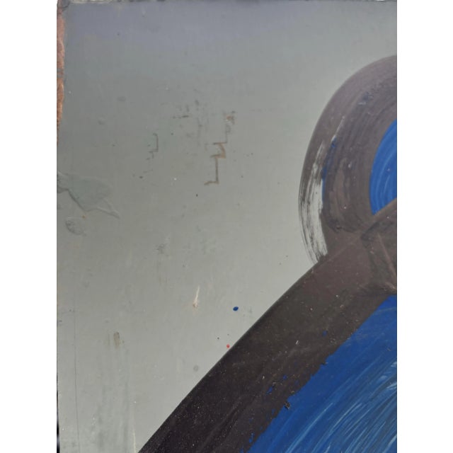 Late 20th Century Peter Keil Large-Scale Abstract Nude Figure With Faces, Acrylic Painting on Board For Sale In Dallas - Image 6 of 8