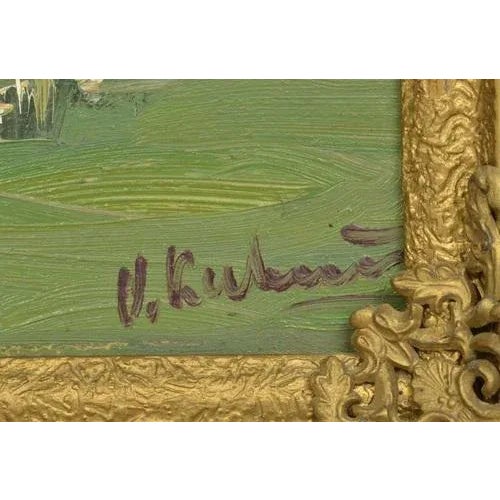 20th century. Cardboard, oil. 25x50 cm. Vitalijs Kalvans.