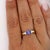 Contemporary 1.50 Carat Radiant Cut Tanzanite & Diamond Accents 14k Yellow Gold Bar Set Ring, Size 6.25 For Sale - Image 3 of 7