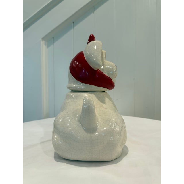 Mid-Century Modern Vintage Brush McCoy Pottery Toothache Dog Cookie Jar For Sale - Image 3 of 12