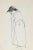 Figurative Minimal Figure With a Hat in Ink 1959 For Sale - Image 3 of 3