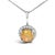 Adorn your neckline with the exquisite allure of this 10K white gold pendant necklace, where the warmth of the metal...