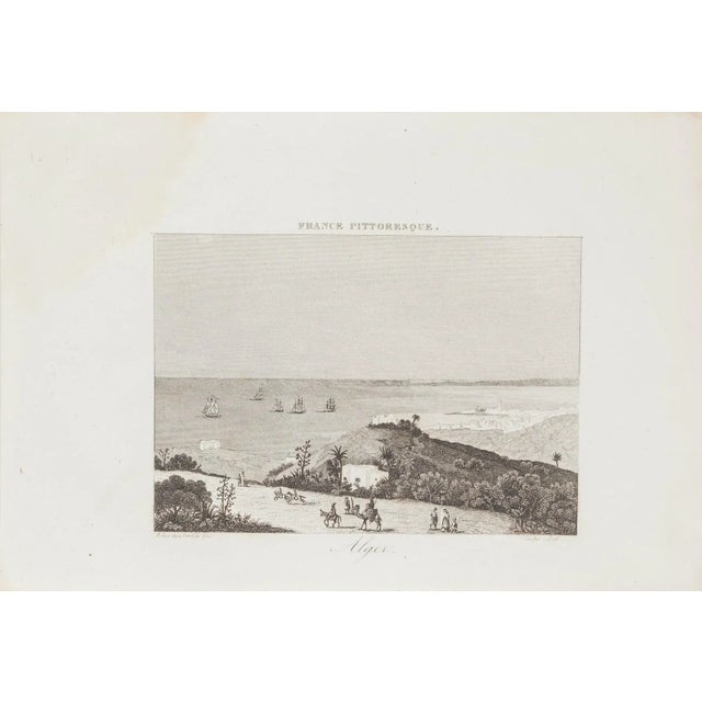 Alger is an original lithograph on paper realized by an Anonymous artist of the 19th Century. Printed in series of "France...