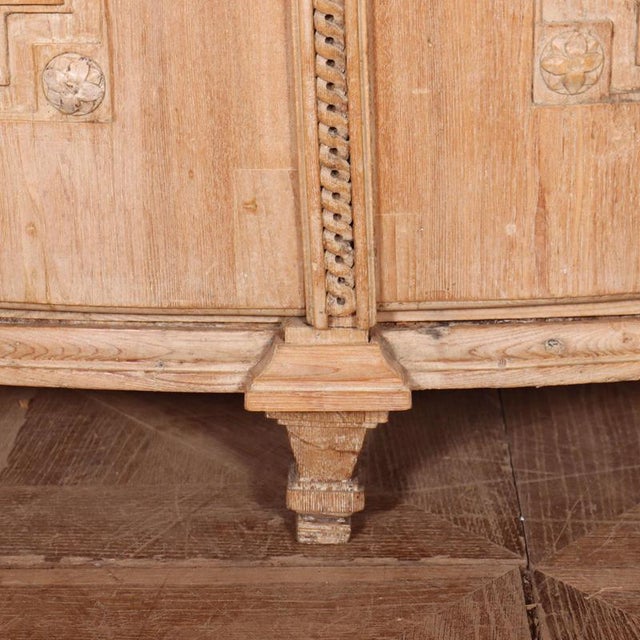 Swedish Bowfront Buffet in Pine For Sale - Image 5 of 11