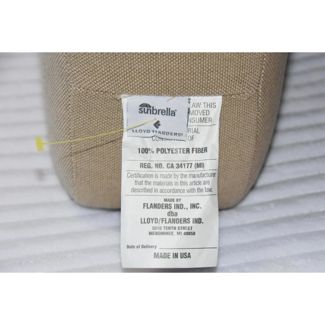 Sunbrella Lloyd Flanders Replacement Cushions- 2 Pieces For Sale In Palm Springs - Image 6 of 7