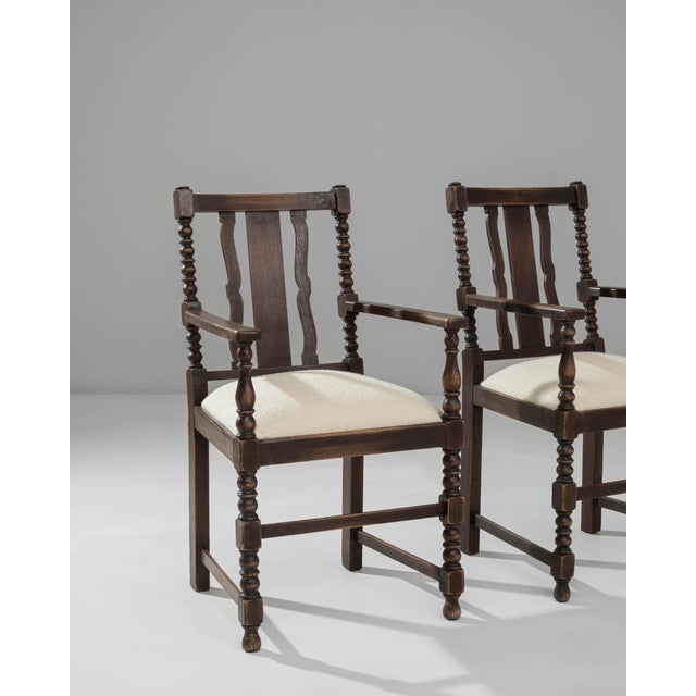 20th Century French Baroque Wooden Armchairs With Upholstered Seats - A Pair For Sale - Image 11 of 18