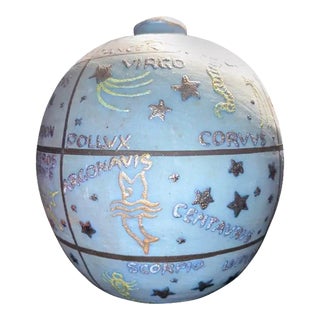 1950s Jean Garillon for Céramiques Elchinger Zodiac Constellation Globe Vase, France For Sale