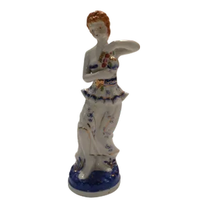 Vintage Hand-Painted Greek Lady Porcelain Figurine
