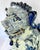 Ceramic 24" Nanking Blue White Porcelain Chinese Temple Guardian Lion Foo Dog Sheshi, Canonbury For Sale - Image 7 of 16