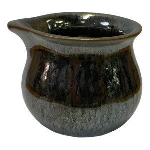Chinese Handmade Jianye Clay Silver Black Glaze Decor Teacup Display