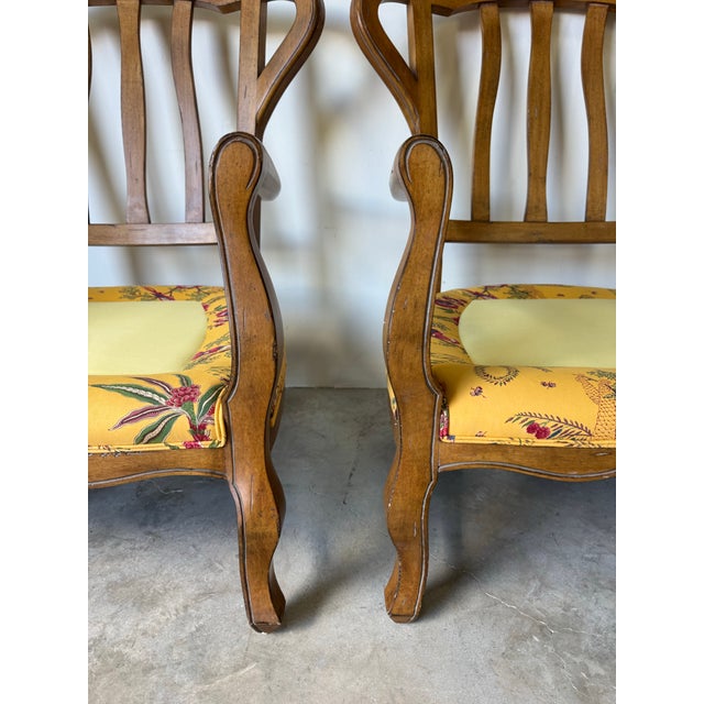 Wood Vintage Palm Beach Style Lounge Chairs – Set of 2 For Sale - Image 7 of 12