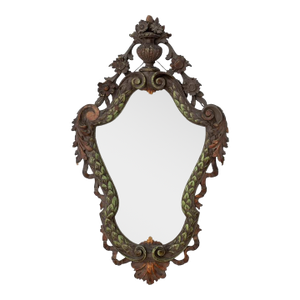 Baroque Style Carved Wood Mirror, 19th C.