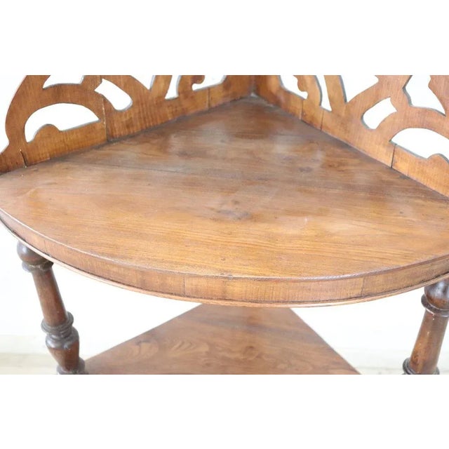 Antique Walnut Corner Shelves, 1850s For Sale - Image 4 of 10