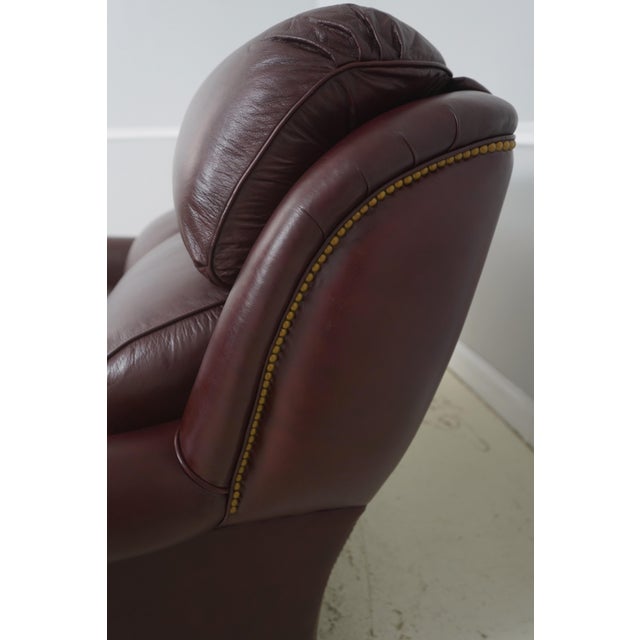 Hancock & Moore Burgundy Leather Loveseat Sofa For Sale - Image 11 of 18