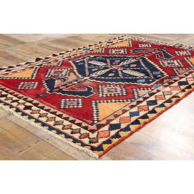 Textile Vintage Persian Lori Rug - 04'10 X 07'05 For Sale - Image 7 of 9