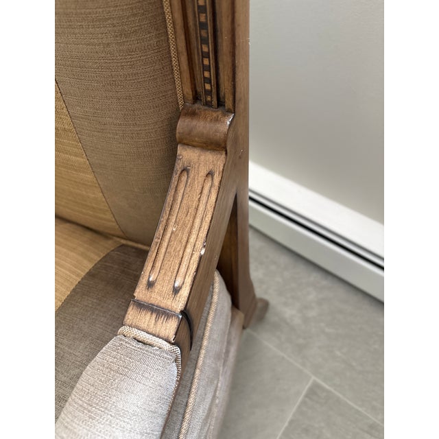 French Hickory White Lounge Chairs Louie XVI Inspired For Sale - Image 3 of 7