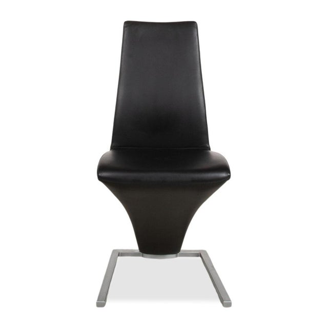 Model 7800 Chairs in Black Leather from Rolf Benz, Set of 4 For Sale - Image 12 of 16