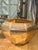 Mid 20th Century Vintage Hollywood Regency Large Hammered Brass Octagonal Planter For Sale - Image 5 of 9