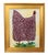 2020s Original Red Folk Art Chicken Hen Painting by Ruth Arenz Including the Antiqued Gold Wood Fame For Sale - Image 5 of 5