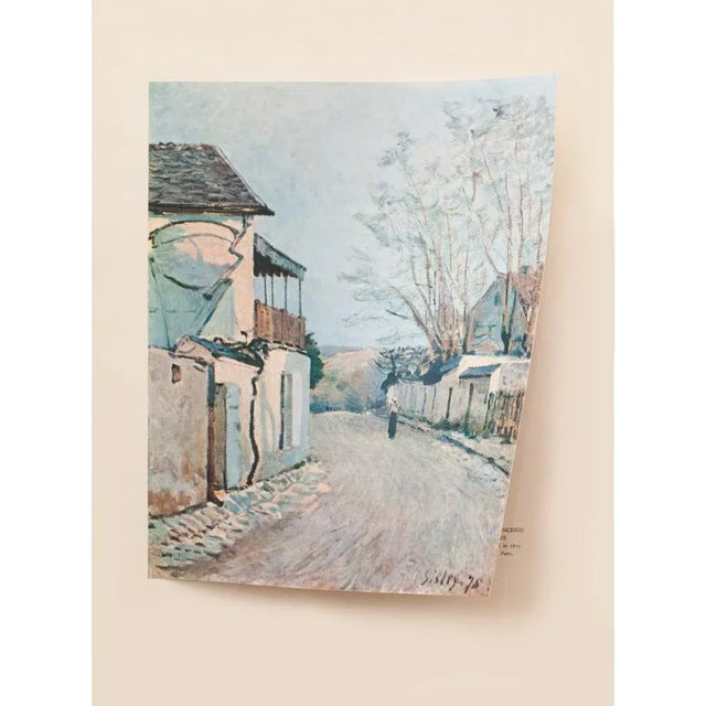 The School of Paris 1930s Alfred Sisley, Rare Original "The Route of the Princess at Louveciennes" Lithograph For Sale - Image 3 of 8