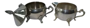 Silver Plated Sugar and Creamer - Set of 2