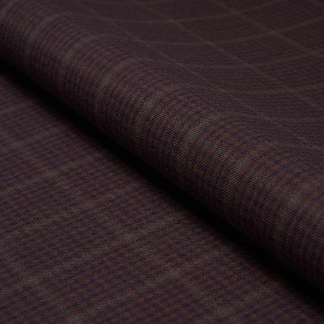 Schumacher Aldridge Wool Houndstooth in Burgundy For Sale