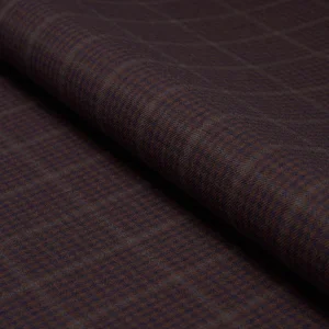 Schumacher Aldridge Wool Houndstooth in Burgundy