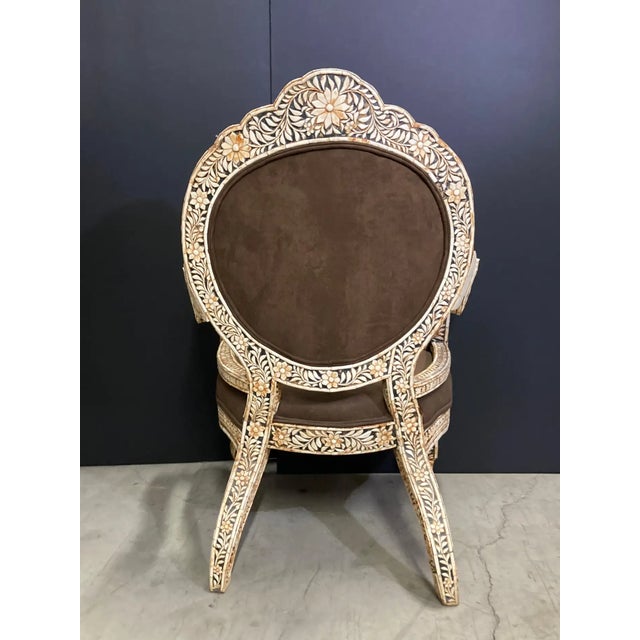 Anglo-Indian Bone-Inlaid Throne Armchair, India For Sale - Image 15 of 15