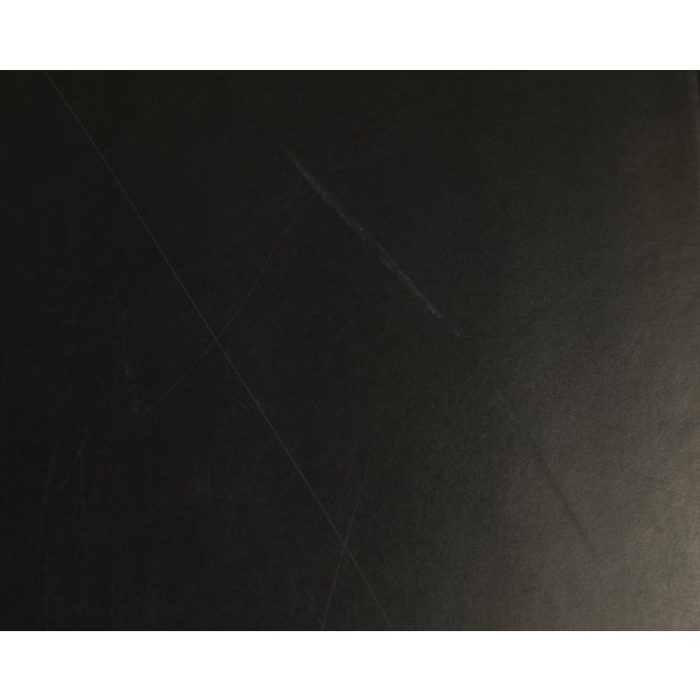 Vintage Kartell Side Table, 1990s Italian Postmodern Table, Lucite Pedestal Table, Black Square Accent Table For Sale In Los Angeles - Image 6 of 11