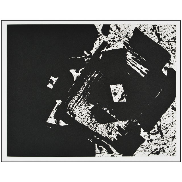 Abstract Late 20th Century Untitled i.29; sfe.400 Abstract Black Aquatint Etching Sam Francis For Sale - Image 3 of 6