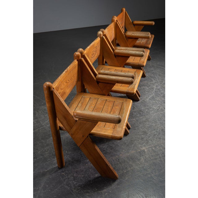 Architectural Dining Chair Set, 1960s, Set of 4 For Sale - Image 4 of 14