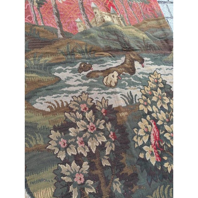 Mid-Century French Aubusson Jacquard Tapestry Médiéval Design, 1940s For Sale - Image 11 of 18
