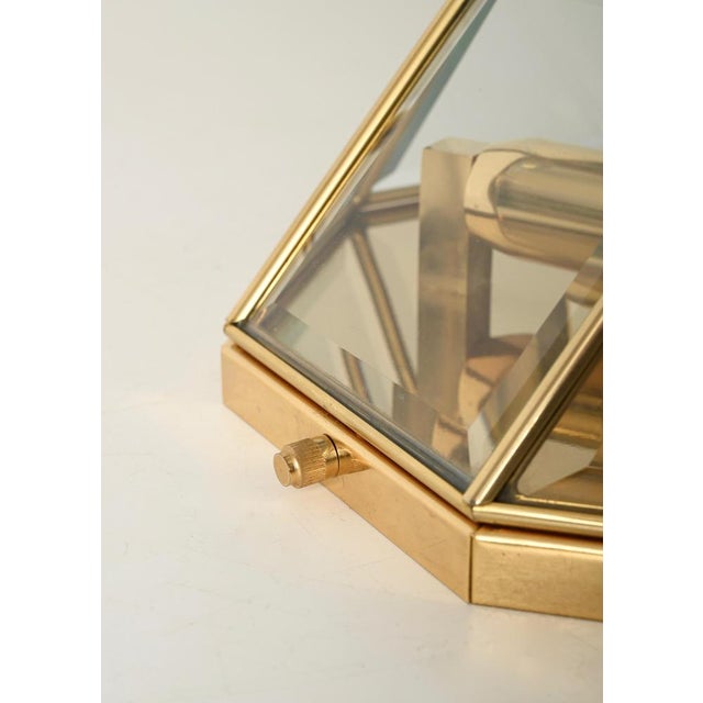 Brass and Beveled Glass Flush Mount Lamps from Fontana Arte, Italy, 1970s, Set of 2 For Sale - Image 10 of 18