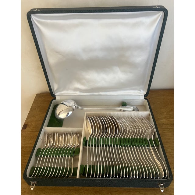 Frionnet Francois Mid Century Shell Pattern Silverware- Set of 37 For Sale - Image 18 of 18