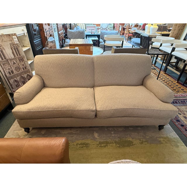 J. Fitzgerald English Traditional Rolled Arm Sofa on Casters For Sale In San Francisco - Image 6 of 12