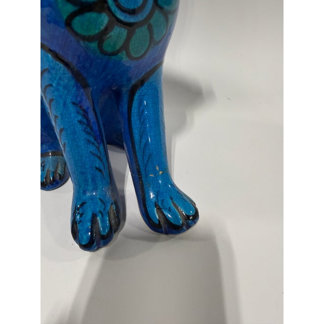 1960s Mario Bellini Italian, Bitossi Style, Glazed Ceramic Cat Circa 1960 For Sale - Image 5 of 11