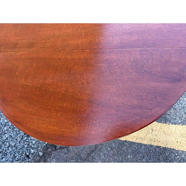 Vintage Federal Style Mahogany Inlaid Pembroke Drop Leaf Tables For Sale - Image 11 of 15