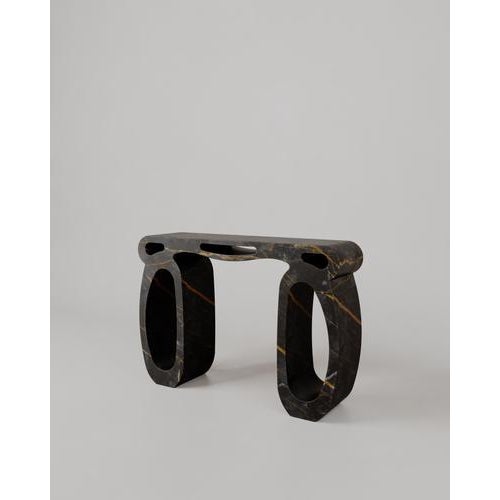 Travertino Rosso Marble Soie Console by Esther Knopfler For Sale - Image 16 of 18