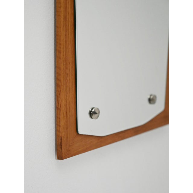 Scandinavian Shaped Teak Mirror, 1960s For Sale - Image 6 of 9
