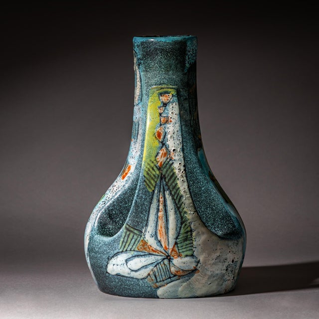 Color-Glazed Ceramic Jug by Bruno Baratti Pesaro, Italy, Mid-20th Century For Sale - Image 11 of 18