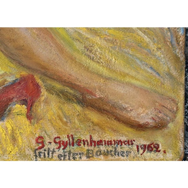 Gerhard Gyllenhammar, Female Nude, Sweden, 1962, Oil Painting For Sale - Image 3 of 7
