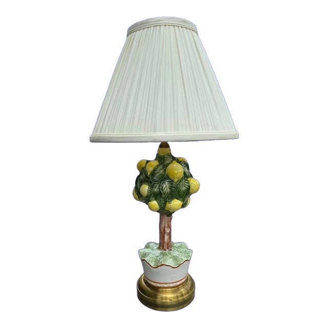 Vintage Wildwood Lemon Topiary Lamp For Sale